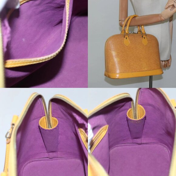 LOUIS VUITTON Epi Alma Hand Bag Yellow M52149 LV Auth 116021 - Picture 15 of 16